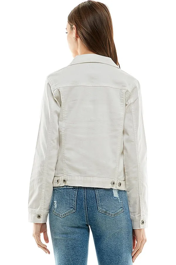Casual Comfort Solid Denim Jacket