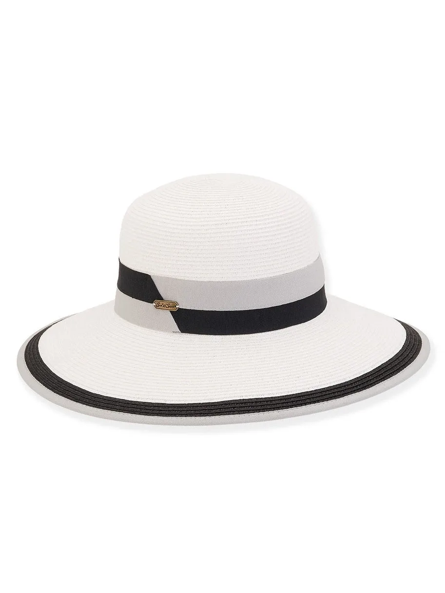 Hat White Paperbraid Floppy Brim Women's HH2695A