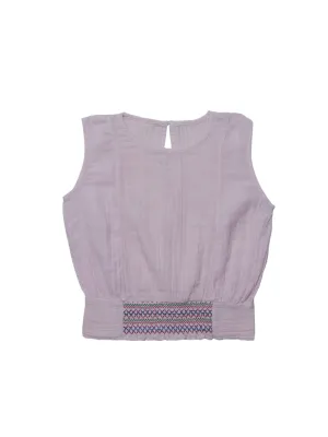 Hoop Hippo Light Pink Dyed Cotton Top